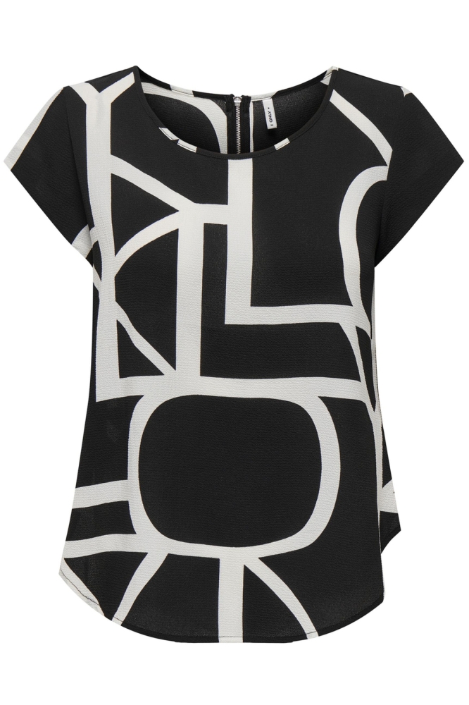 ONLVIC S/S AOP TOP NOOS PTM 15161116 Black/Maritime g